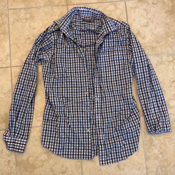 Van Heusen Men’s Size Small 14-14.5 Plaid Collared Button-Down Dress Shirt - Picture 4 of 7